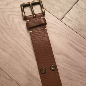 Brown leather studded Belt